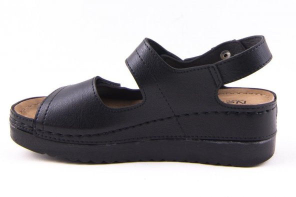 Dagoster DZA37-3014 Siyah Günlük Ortopedik Kadın Sandalet - Resim 3