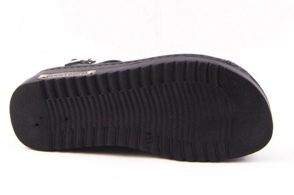 Dagoster DZA37-3014 Siyah Günlük Ortopedik Kadın Sandalet - Resim 4