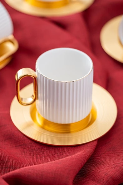 Acar Koh-05839 Erika Porselen 4 Lü Çay Fincan Takımı 160ml Beyaz ürün görseli 1