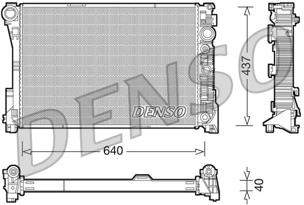 DENSO DRM17046 MOTOR SU RADYATORU MERCEDES GLK-CLASS X204 08>15 W204 C63 AMG 08>14 A2045003103 ürün görseli 1