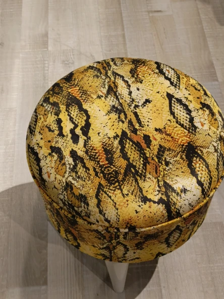 MERCAN MOBİLYA LEOPAR DESENLİ PUF BENCH