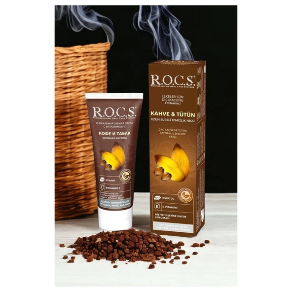 R.o.c.s Kahve & Tütün Lekelere Karşı Diş Macunu 60ml - 2