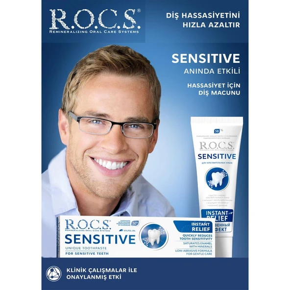 R.o.c.s Sensitive Relief Hassasiyete Karşı Florürsüz Diş Macunu 75ml