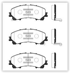 SANGSIN SP1714 ÖN FREN BALATA NISSAN X-TRAIL 1.6L R9M Dci T32 dizel 5 koltuklu araçlar için 14-> D10604GA0A-D10604GA5A-D10604CC0A ürün görseli 1