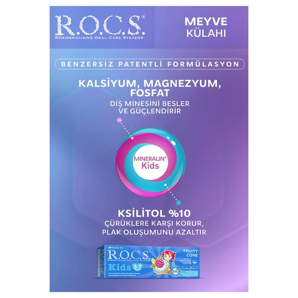 R.o.c.s Kids 3-7 Yaş Meyve Külahı Diş Macunu 45g - 2