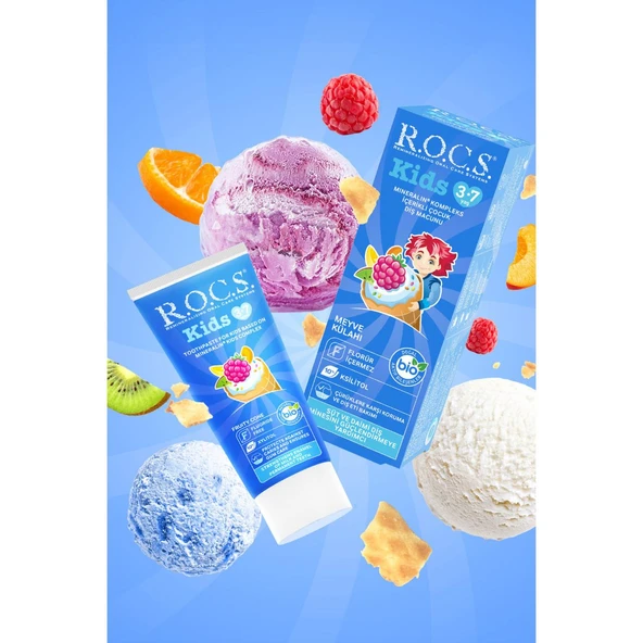 R.o.c.s Kids 3-7 Yaş Meyve Külahı Diş Macunu 45g - 6
