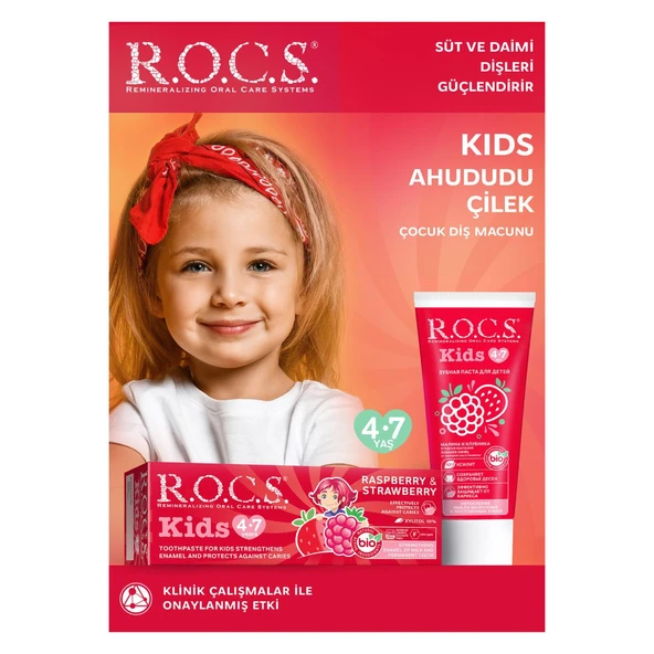 R.o.c.s Kids 4-7 Yaş Ahududu Çilek Diş Macunu 45g