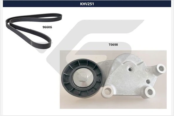 HUTCHINSON KHV251 ALTERNATÖR GERGİ KİTİ CORSA F-COMBO E-CROSSLAND-GRANDLAND-VIVARO C-P206-P208-P307-P308-P508-P2008 P3008-PARTNER-BERLINGO-C3-C4-FOCUS II-III FIESTA V-VI-FUSION-B MAX-COURIER 1.4-1.5-1