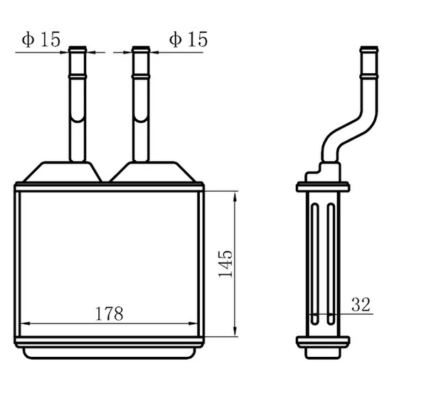 ORIS KOP013032 KALORİFER RADYATÖRÜ BRAZİNG CORSA B 93-00 -TIGRA 94-98 -COMBO 145x178x32 1618020-52463287-62459431 ürün görseli 1