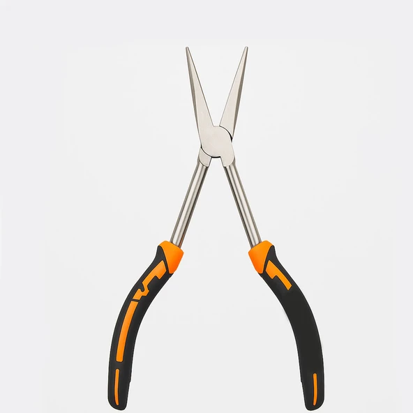 Uzun Düz Kargaburun Pense 11 İnç Profesyonel İnce Uçlu El Aleti Elektrikçi Hobi Atölye Kullanımı - Resim 7