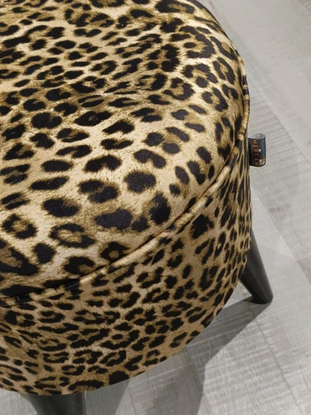 MERCAN MOBİLYA LEOPAR DESENLİ PUF BENCH - 4