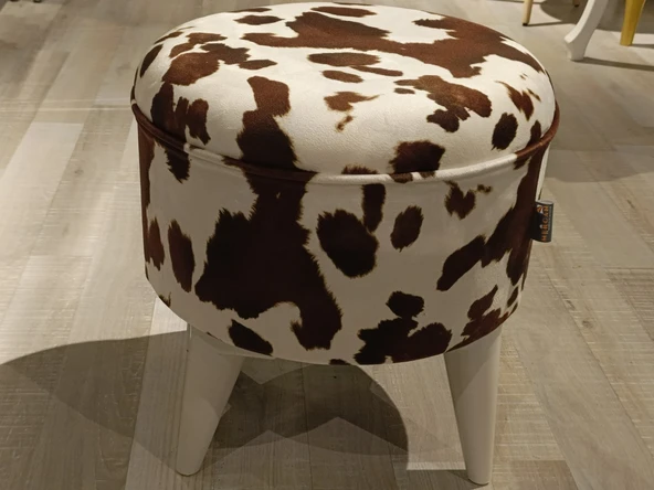 MERCAN MOBİLYA LEOPAR DESENLİ PUF BENCH