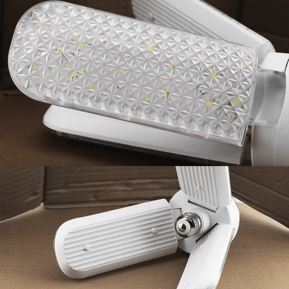Üç Pervaneli Tasarruflu Ampul 40 W Led Lamba Beyaz E27 Duy 3600 Lümen Uzun Ömürlü 220 Volt 1 Adet - Resim 4
