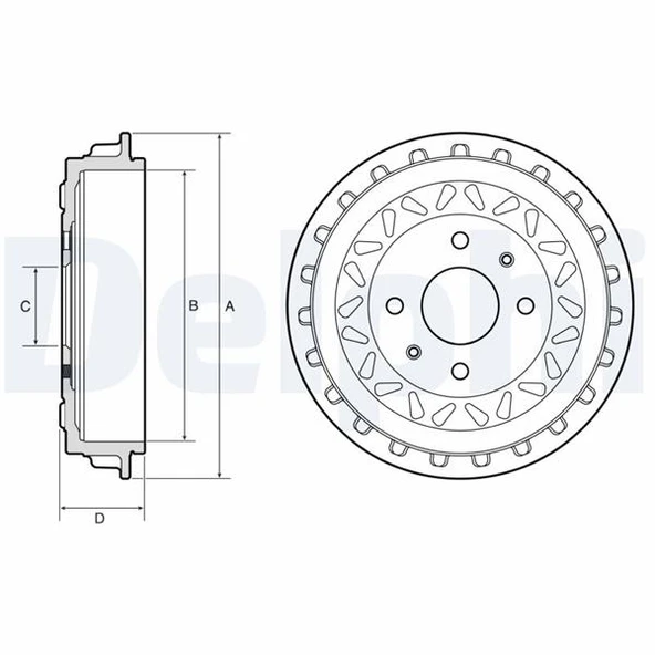 DELPHI BF663 FREN KAMPANASI ARKA FIAT 500 20> EV 52127281 ürün görseli 1