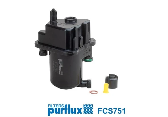 PURFLUX FCS751 YAKIT FİLTRESİ CLIO III-MODUS 1.5 DCI 07> 65/80 hp SENSÖRLÜ 7701479151-7701062072 ürün görseli 1