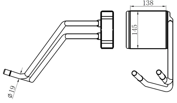 ORIS KFR103026 KALORİFER RADYATORU BRAZING FORD TOURNEO CUSTOM V362 12> TRANSIT V362 14> 1768439-2008790-BK2118B539AA ürün görseli 1