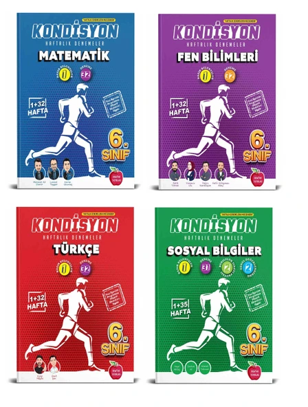 Newton Yayınları 6. Sınıf Tüm Dersler Kondisyon Denemeleri Seti Yeni Maarif