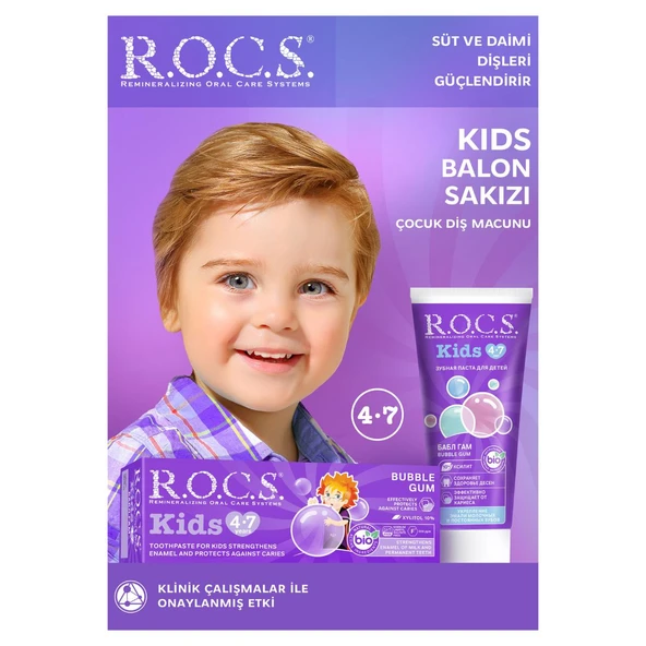 R.o.c.s Kids 4-7 Yaş Balon Sakızı Diş Macunu 45g