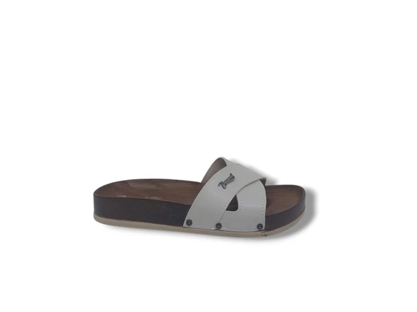 Parmi 21502 Kadın Krem Çapraz Bant Günlük Kullanım Terlik ürün görseli