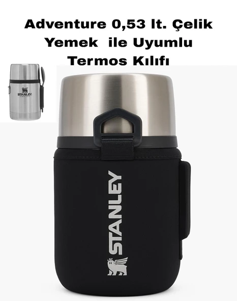 Safir Kamp Stanleye 0.53 Lt. Adventure Çelik Yemek Termosu ile Uyumlu Omuz Askılı Termos Kılıfı