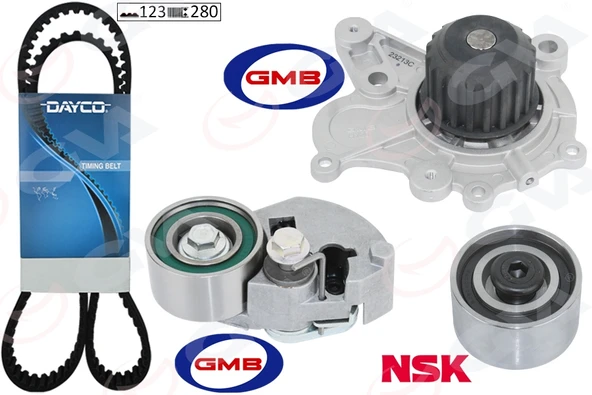 GVA 59WPK9120 TRİGER KAYIŞ SETİ DEVİRDAİM HYUNDAI ACCENT ADMIRE GETZ MATRIX 1.5L D3EA CRDİ 02-05 / SANTAFE 2.0L CRDİ 01-05 / SONATA 2.0L D4EA CRDİ DİZEL 06-11 / KIA CARENS. CERATO 2431227000-244102700 ürün görseli 1