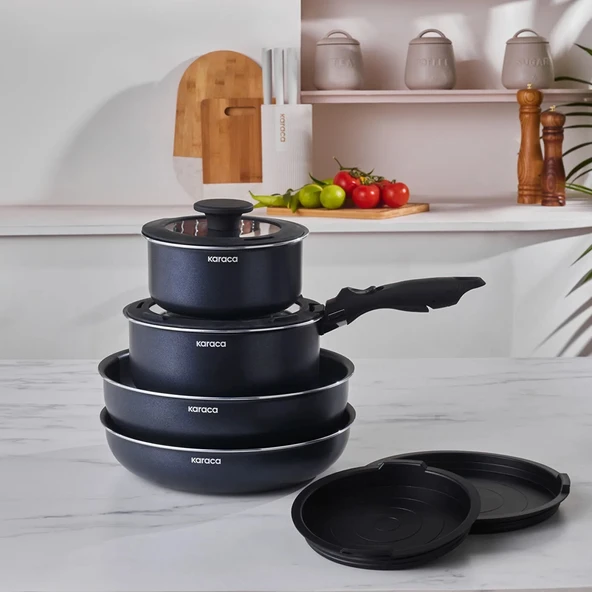 Karaca Biodiamond Smart Clip İndüksiyon Tabanlı 9 Parça Tencere Seti - Resim 1