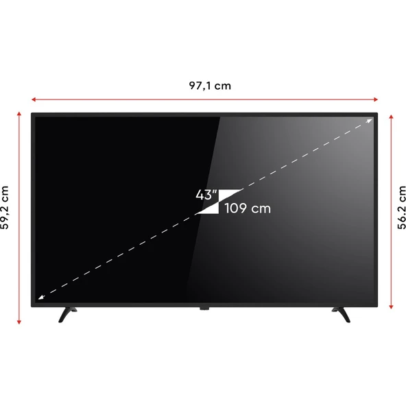 YE-43020G6 43" 109 Ekran Full HD LED TV - Resim 3