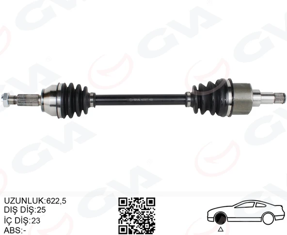 GVA 4437017 ÖN AKS KOMPLE SOL FORD FIESTA / FUSION 1.4TDCI / 1.6TDCI 02>11 8V513B437AAC-2S613B437AD ürün görseli