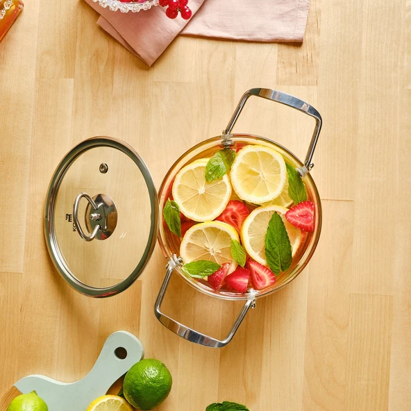 Karaca Amore Borosilikat Cam Derin Tencere 16 Cm - Resim 8