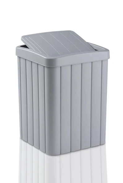 2'li Banyo Seti - 10L Pırpır Kapaklı Çöp Kovası Ve Wc Fırçalık - Resim 2