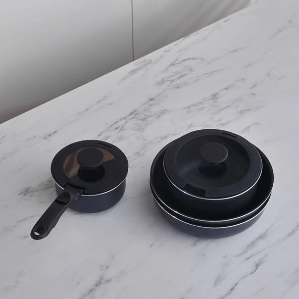 Karaca Biodiamond Smart Clip İndüksiyon Tabanlı 9 Parça Tencere Seti - Resim 5