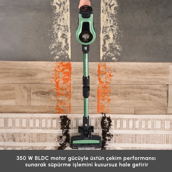 Karaca Vantuz Power Up Max Dikey Süpürge Sage Green - Resim 4