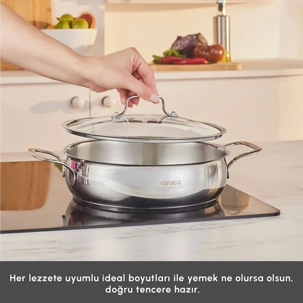 Karaca Arena 8 Parça Çelik Tencere Seti - Resim 6