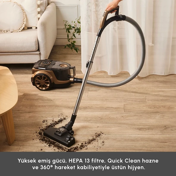Karaca Vantuz Mpro Elektrikli Süpürge Walnut Brown - Resim 5