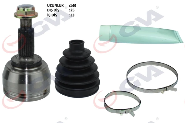 GVA 4411430K AKS KAFASI DIŞ ÖN RENAULT FLUENCE 09- MEGANE IV 1.5 DCİ 6 VİTES 25x33x52.7 148mm 8200930507-391001162R-391015061R ürün görseli 1