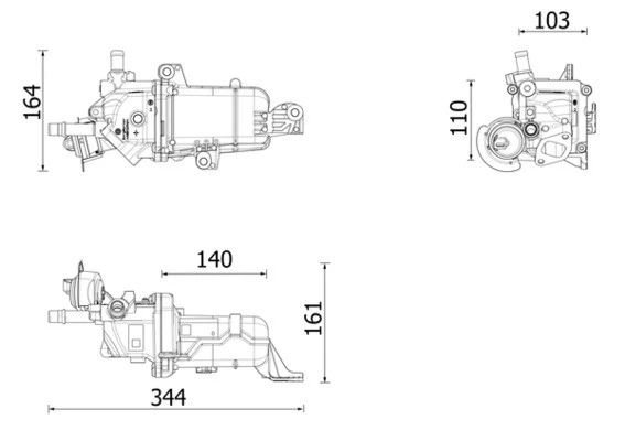 MAHLE CE49000P EGR SOĞUTUCUSU KOMPLE RENAULT TRAFIC III 15> MEGANE IV 15> TALISMAN 15> SCENIC IV 15> 1.6dCi 147357086R-6000616785 ürün görseli