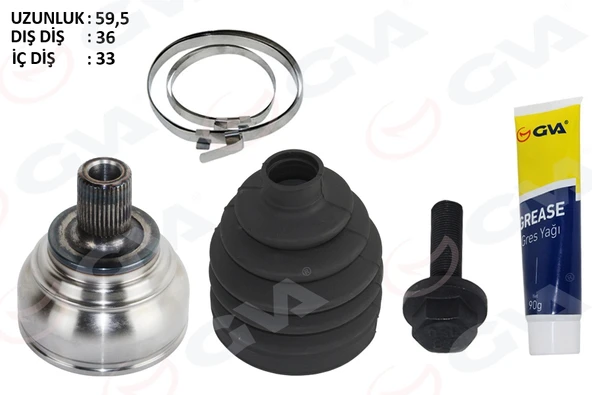 GVA 4475289K AKS KAFASI DIŞ GOLF7-JETTA-PASSAT-A3 1.2 TSİ-1.4 TSİ-1.6 TDİ 13- CYVA-CYVB-CBZA-CBZB-CPVA-CPTA-CLHA-CLHB-CRKA-CRKB 1.2 TSİ-1.4 TSİ-1.6 TDİ 5M0498099-5M0498099A ürün görseli 1