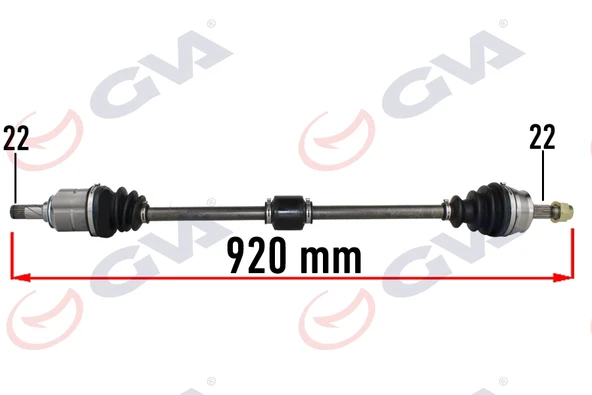 GVA 4490235 KOMPLE AKS SAĞ OPEL CORSA D 06>14 CORSA E 14>19 ADAM 12>19 1.0-1.2-1.4 22x22x920 13149829-374788-13250859-95518745 ürün görseli 1