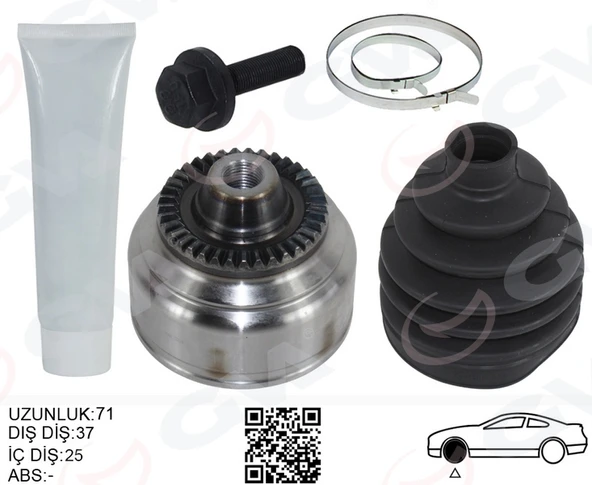 GVA 4499004K AKS KAFASI DIŞ SAĞ/SOL BMW F10 F12 F13 F06 xDrıve 71MM 31607618681-31607618680 ürün görseli 1