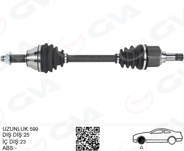 GVA 4435001 ÖN AKS KOMPLE SOL FORD ESCORT V / VI 1.6 HCS / 1.8 16V / 1.8D 90>95 97FX3220CA-1014111 ürün görseli