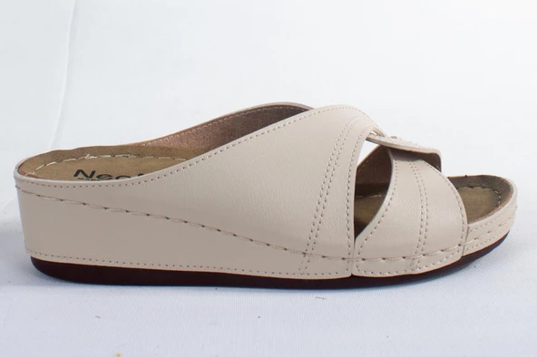 Dagoster DZA37-1816 Bej Günlük Ortopedik Kadın Terlik - Resim 2