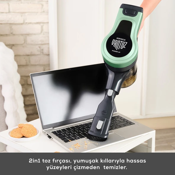 Karaca Vantuz Power Up Max Dikey Süpürge Sage Green - Resim 12