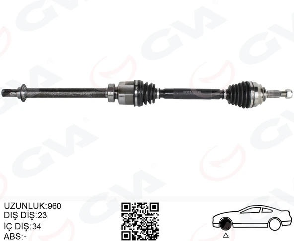 GVA 4414312 ÖN AKS SAĞ RENAULT CLIO IV 1.5 DCI A-T 12- 391003032R ürün görseli 1