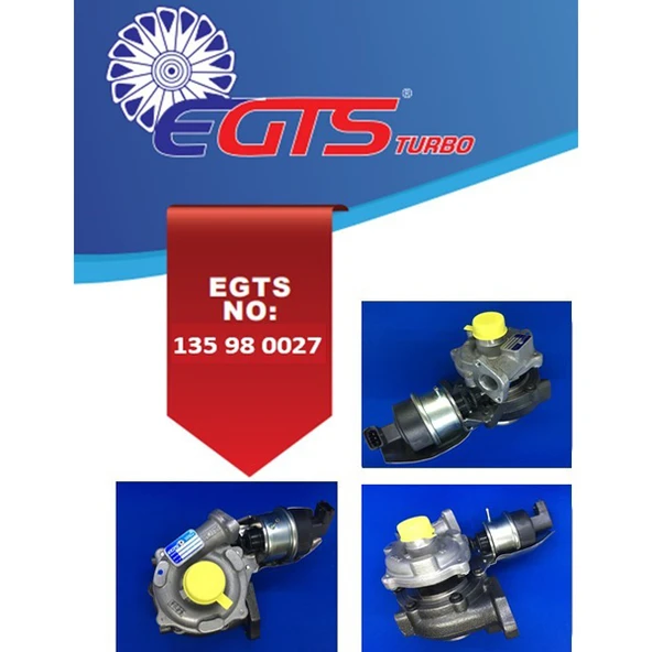 GTS 135980027 TURBO KOMPLE ASTRA J-CORSA D-MERIVA B-COMBO D-PALIO-ALBEA 1.3 MJTD-CDTI Start/Stop Teknolojisi 55225439-860164-95516200-55221160 ürün görseli 1