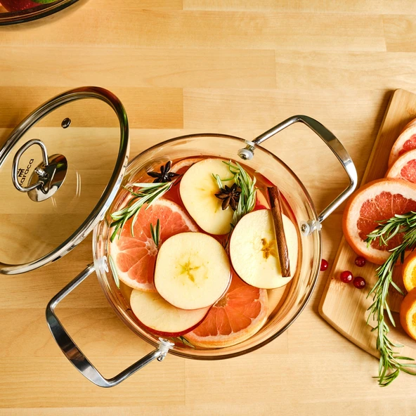 Karaca Amore Borosilikat Cam Derin Tencere 18 Cm - Resim 5