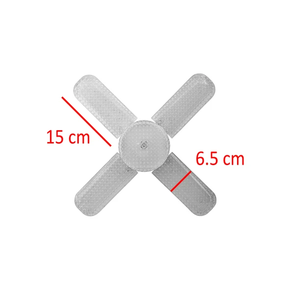 Dört Pervaneli Tasarruflu Ampul 60 W Led Lamba Beyaz E27 Duy 5400 Lümen Uzun Ömürlü 220 Volt 1 Adet - Resim 3
