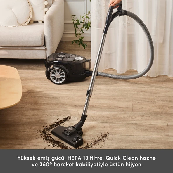 Karaca Vantuz Mpro Elektrikli Süpürge Black - Resim 5
