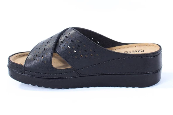 Dagoster DZA37-3025 Siyah Günlük Ortopedik Kadın Terlik - Resim 3