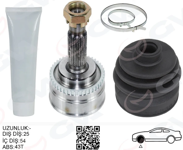 GVA 4499125K ÖN AKS KAFASI DIŞ SAĞ-SOL VOLVO S40 -V40 1.8 99>04 8601767-8601994-8602170-8251754 ürün görseli 1