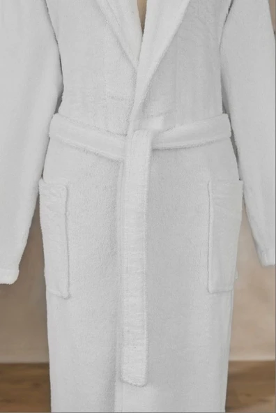 Özdilek Colourist Beyaz XXL Beden Şalyaka Tek Bornoz - 2